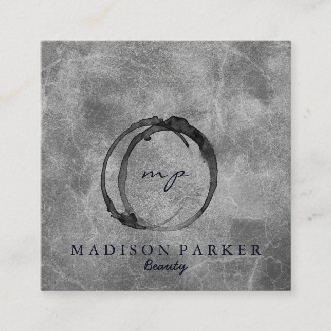 Tarjeta De Visita Cuadrada Elegante y moderno Champagne Resumen Belleza Estil (Anverso)