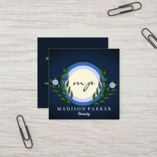 Tarjeta De Visita Cuadrada Elegante y moderno Champagne Resumen Belleza Estil