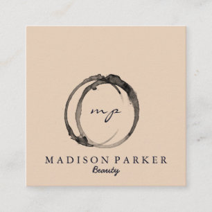 Tarjeta De Visita Cuadrada Elegante y moderno Champagne Resumen Belleza Estil