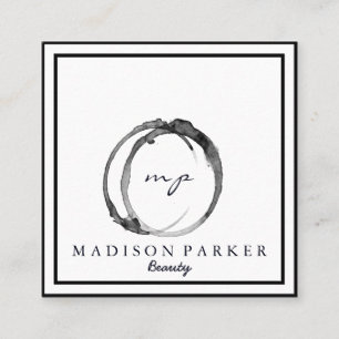 Tarjeta De Visita Cuadrada Elegante y moderno Champagne Resumen Belleza Estil