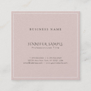 Tarjeta De Visita Cuadrada Elegante y moderno Glamour Plain Luxury
