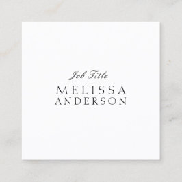 Tarjeta De Visita Cuadrada Elegante y profesional minimalismo
