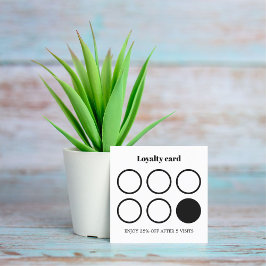 Tarjeta De Visita Cuadrada Elegante y simple lealtad estilista de pelo blanco