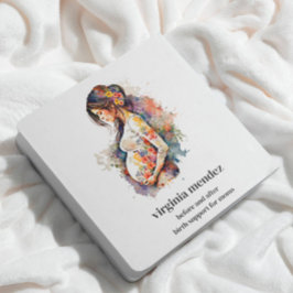 Tarjeta De Visita Cuadrada Embarazo con lactancia en la madre Bloom Doula