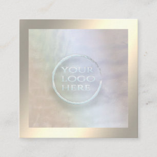 Tarjeta De Visita Cuadrada emblema del personalizado holográfico de lujo mini