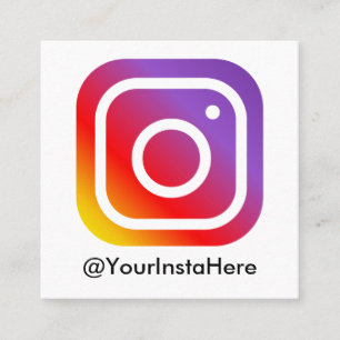 Tarjeta De Visita Cuadrada empresa de instagram medios sociales modernos míni