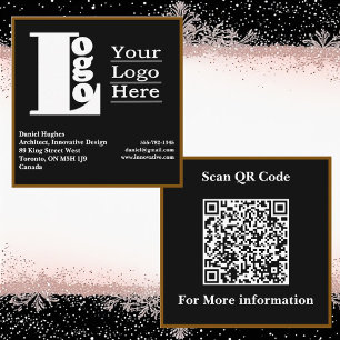 Tarjeta De Visita Cuadrada Empresa de Logotipos de Tipografía Moderna Código
