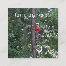 Tarjeta De Visita Cuadrada Empresa de servicios de árbol