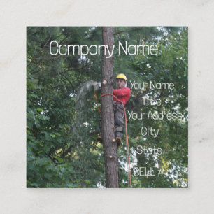 Tarjeta De Visita Cuadrada Empresa de servicios de árbol