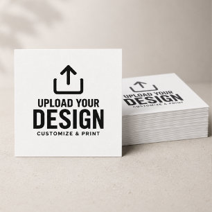 Tarjeta De Visita Cuadrada Empresa en blanco pequeña