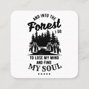 Tarjeta De Visita Cuadrada En el bosque voy