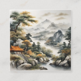 Tarjeta De Visita Cuadrada En la estética japonesa también Harmony o Ba