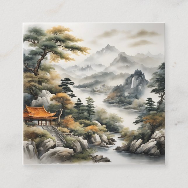 Tarjeta De Visita Cuadrada En la estética japonesa también Harmony o Ba (Anverso)