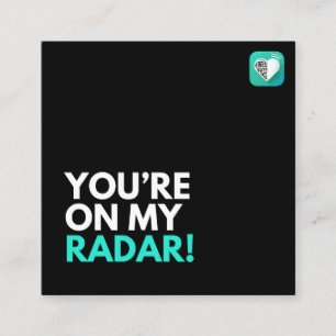 Tarjeta De Visita Cuadrada En mi radar