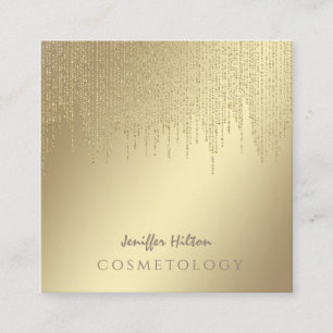 Tarjeta De Visita Cuadrada Encantador Lujo suave brillante dorado brillante