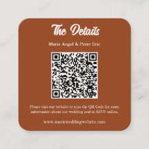 Enclosure de código QR de boda minimalista de terr