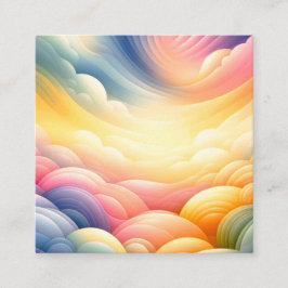 Tarjeta De Visita Cuadrada Encontrar la paz en las oníricas nubes