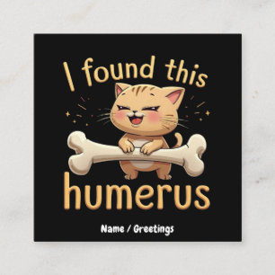 Tarjeta De Visita Cuadrada Encontré este humero como una triste historia de h