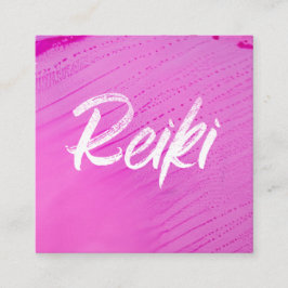 Tarjeta De Visita Cuadrada Energía curativa Reiki del *~* del médico