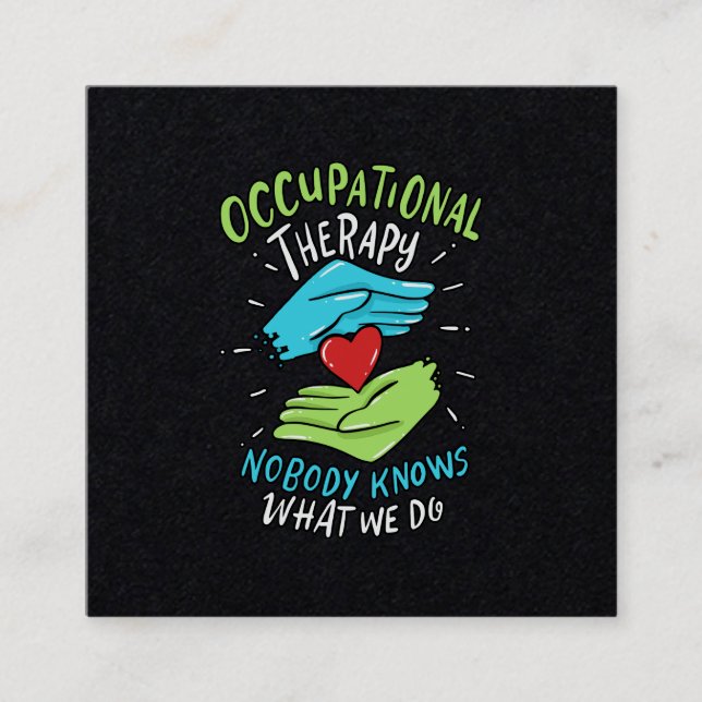 Tarjeta De Visita Cuadrada Enfermera terapeuta ocupacional (Anverso)