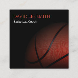 Tarjeta De Visita Cuadrada Entrenador de baloncesto