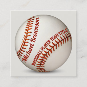 Tarjeta De Visita Cuadrada Entrenador Jugador Escuela Deporte BÉISBOL