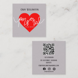 Tarjeta De Visita Cuadrada Entrenador Personal Profesional de Frecuencia Card