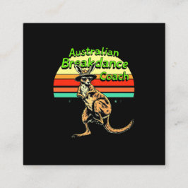 Tarjeta De Visita Cuadrada Entrenamiento australiano de breakdance Hip Hop y 