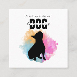 Tarjeta De Visita Cuadrada Entrenamiento de perros
