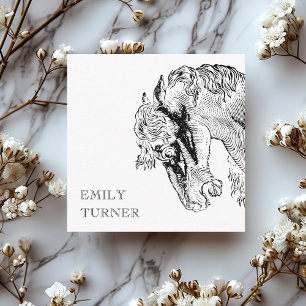 Tarjeta De Visita Cuadrada Equino de entrenador ecuestre de caballos de cosec