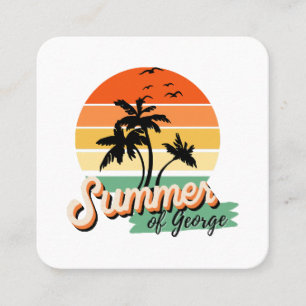 Tarjeta De Visita Cuadrada Es El Verano De George
