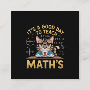 Tarjeta De Visita Cuadrada Es un buen día para enseñar matemáticas inspirando