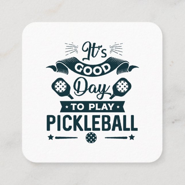 Tarjeta De Visita Cuadrada Es un buen día para jugar al baloncesto (Reverso)