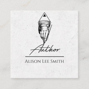 Tarjeta De Visita Cuadrada Escritor autor