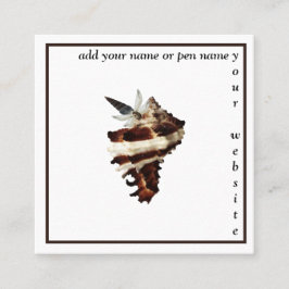 Tarjeta De Visita Cuadrada Escritor independiente de libro de estética minima