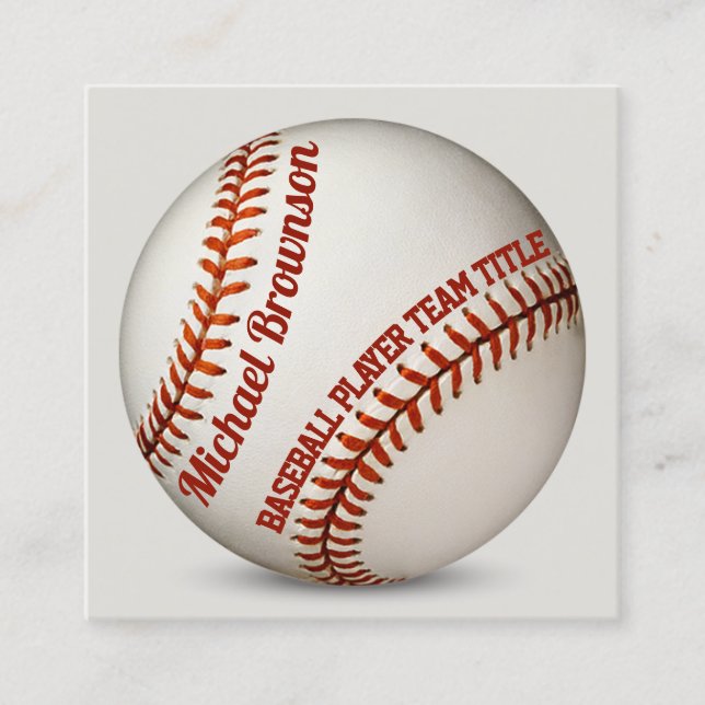 Tarjeta De Visita Cuadrada Escuela de entrenadores BASEBALL (Anverso)