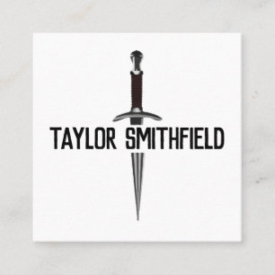 Tarjeta De Visita Cuadrada espada