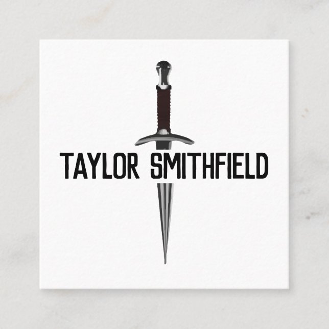 Tarjeta De Visita Cuadrada espada (Anverso)