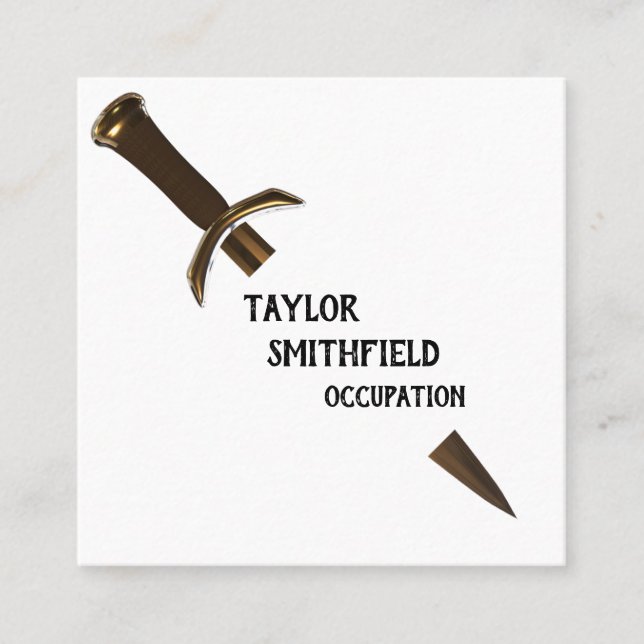 Tarjeta De Visita Cuadrada espada (Anverso)