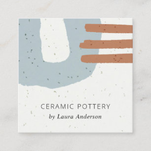 TARJETA DE VISITA CUADRADA ESPECIFICACIÓN DE LA TEXTURA CERAMICA ABSTRACTA D