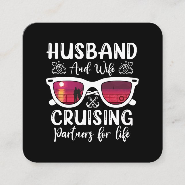 Tarjeta De Visita Cuadrada Esposa Esposa Crucero Asociados para la Vida (Anverso)