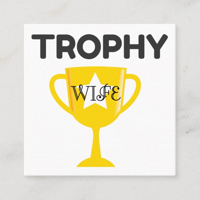 Tarjeta De Visita Cuadrada Esposa trofeo (Anverso)