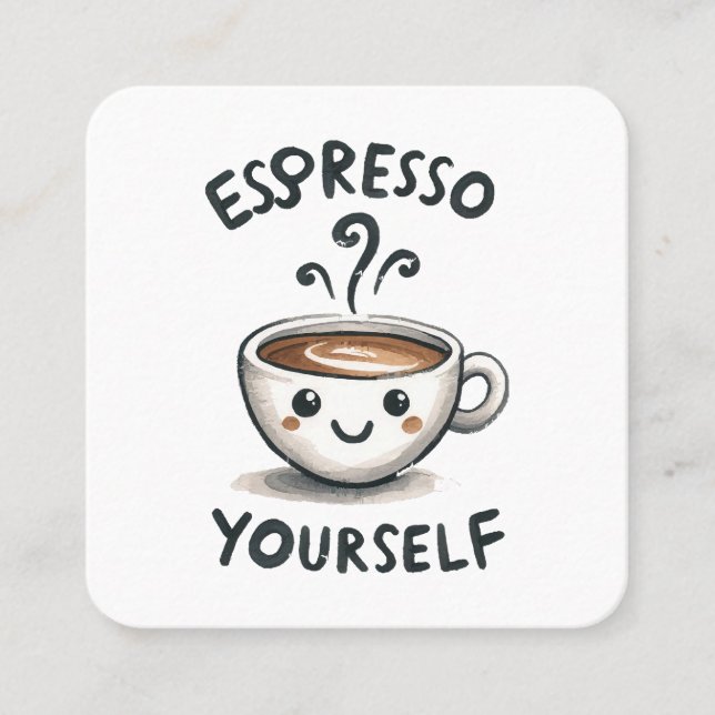 Tarjeta De Visita Cuadrada Espresso café (Anverso)