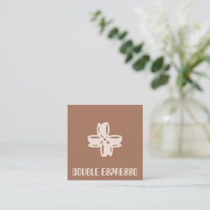 Tarjeta De Visita Cuadrada Espresso doble Una mezcla de elegancia y calidez