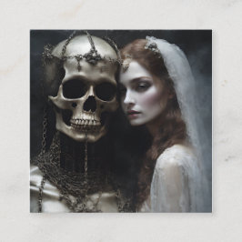 Tarjeta De Visita Cuadrada Esta novia demoníaca de cierre encadenada por una