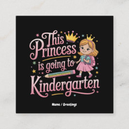 Tarjeta De Visita Cuadrada Esta princesa va a un regalo de guardería