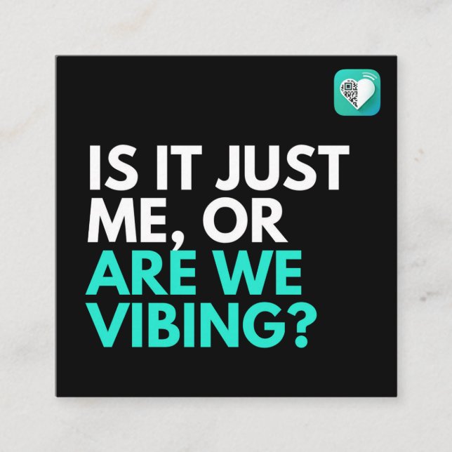 Tarjeta De Visita Cuadrada Estamos visitando 2.0 (Anverso)