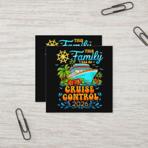Tarjeta De Visita Cuadrada Este crucero familiar no tiene control vacaciones 