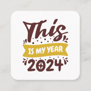 Tarjeta De Visita Cuadrada Este es mi año 2024
