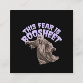 Tarjeta De Visita Cuadrada Este Miedo Es Un Boosheet - Famoso Fantasma De Hal